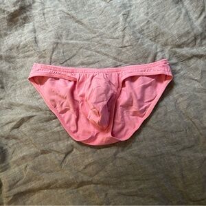 N2N Bodywear Cotton Stretch Pink Pouch Briefs Size Large NWT